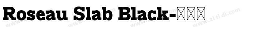 Roseau Slab Black字体转换